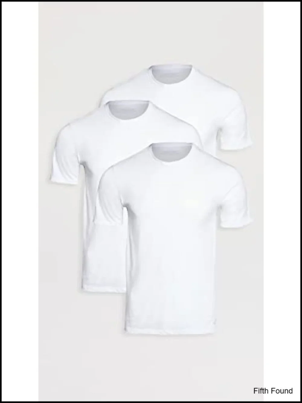 3 Pack Cotton Slim Fit Crew Neck Undershirts for Men